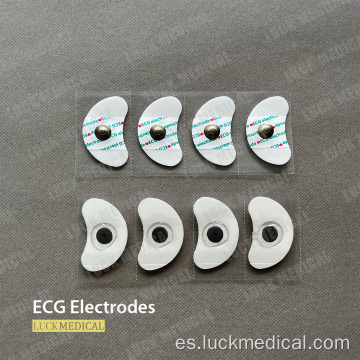 Electrodos de electrodo de pestaña de gel sólido electrodos ECG en reposo